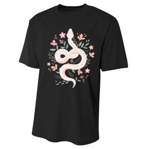 Aesthetic Graphic S Mystical Snake Flower Pastel Goth Performance Sprint T-Shirt