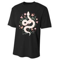 Aesthetic Graphic S Mystical Snake Flower Pastel Goth Performance Sprint T-Shirt