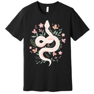 Aesthetic Graphic S Mystical Snake Flower Pastel Goth Premium T-Shirt