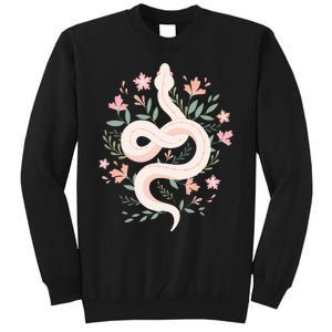 Aesthetic Graphic S Mystical Snake Flower Pastel Goth Tall Sweatshirt