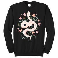 Aesthetic Graphic S Mystical Snake Flower Pastel Goth Tall Sweatshirt