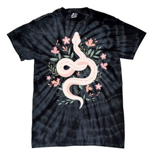 Aesthetic Graphic S Mystical Snake Flower Pastel Goth Tie-Dye T-Shirt