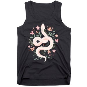 Aesthetic Graphic S Mystical Snake Flower Pastel Goth Tank Top