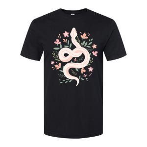 Aesthetic Graphic S Mystical Snake Flower Pastel Goth Softstyle CVC T-Shirt