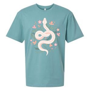 Aesthetic Graphic S Mystical Snake Flower Pastel Goth Sueded Cloud Jersey T-Shirt