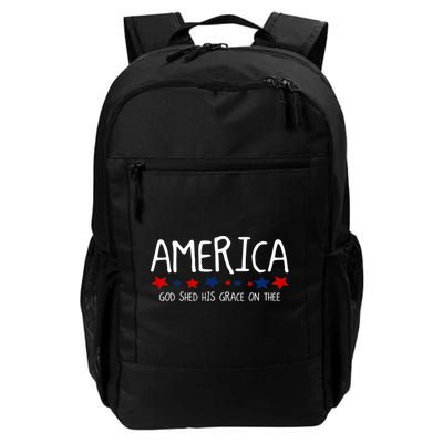 America God Shed His Grace on Thee Tee 4th of July Backpack