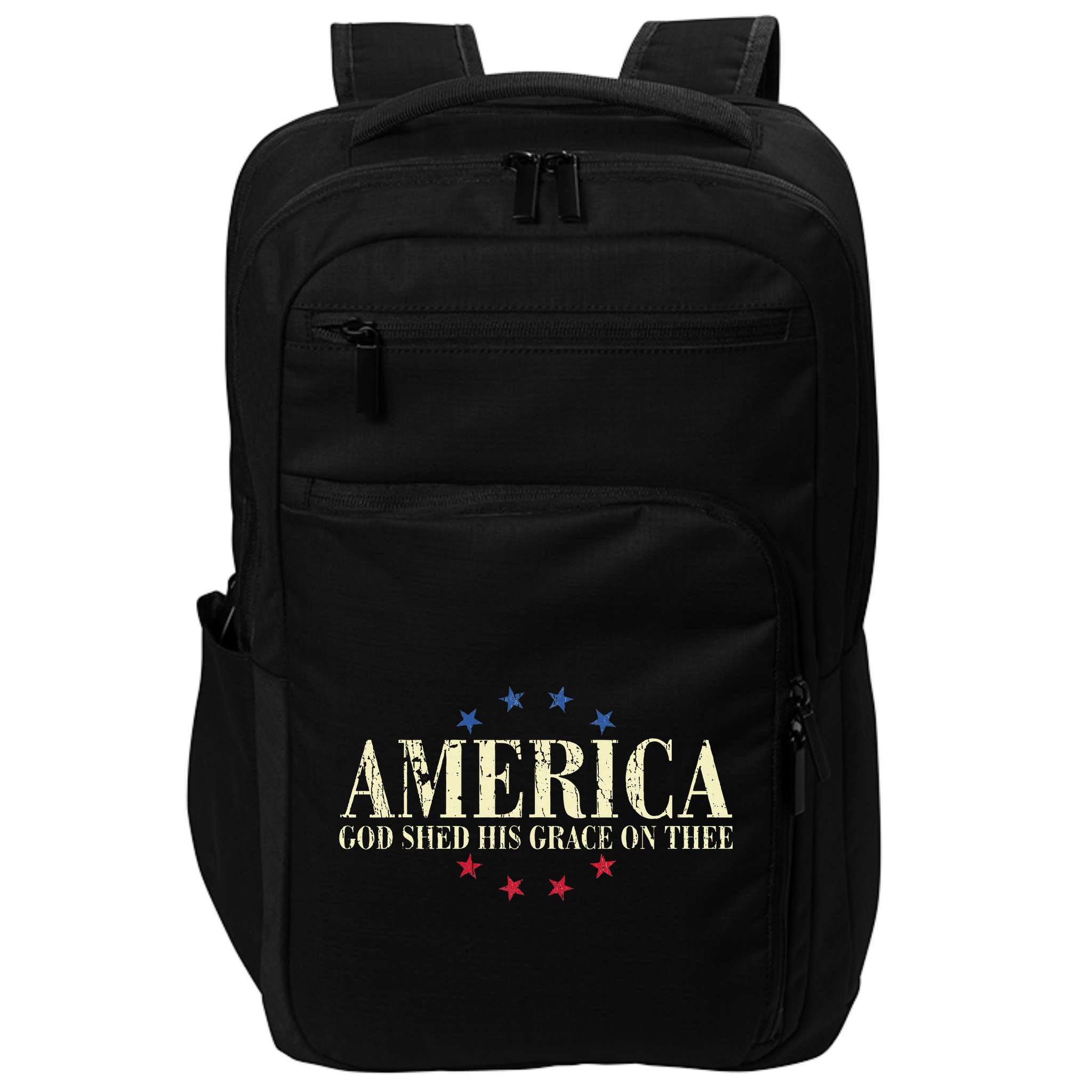 America God Shed His Grace On Thee 4th Of July Impact Tech Backpack