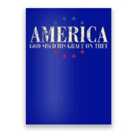 America God Shed His Grace On Thee 4th Of July Poster