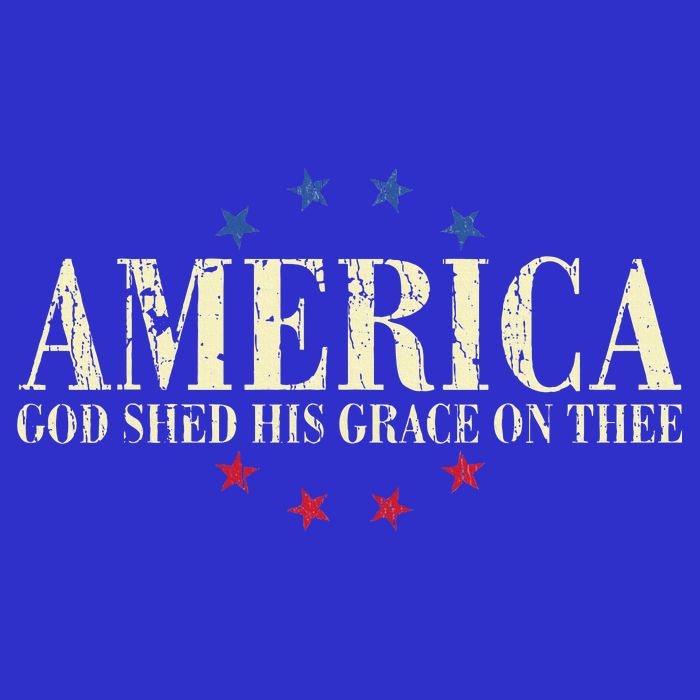 America God Shed His Grace On Thee 4th Of July Womens T-Shirt