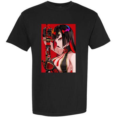 Anime Girl Samurai Waifu Japanese Aesthetic Otaku Weeb Garment-Dyed Heavyweight T-Shirt