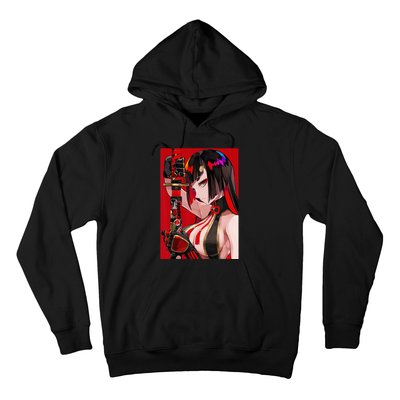 Anime Girl Samurai Waifu Japanese Aesthetic Otaku Weeb Hoodie