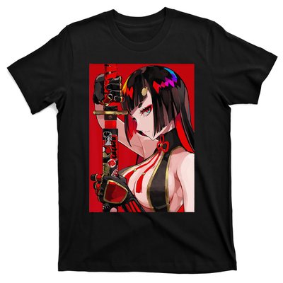 Anime Girl Samurai Waifu Japanese Aesthetic Otaku Weeb T-Shirt