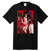 Anime Girl Samurai Waifu Japanese Aesthetic Otaku Weeb Tall T-Shirt