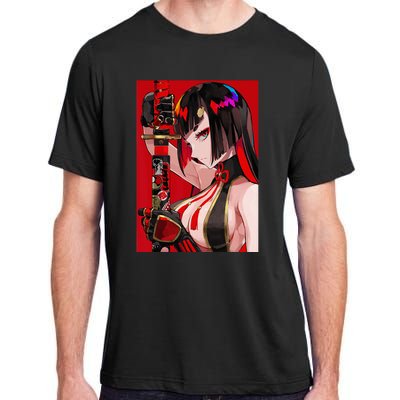 Anime Girl Samurai Waifu Japanese Aesthetic Otaku Weeb Adult ChromaSoft Performance T-Shirt