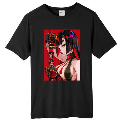 Anime Girl Samurai Waifu Japanese Aesthetic Otaku Weeb Tall Fusion ChromaSoft Performance T-Shirt