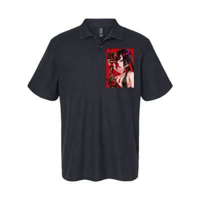 Anime Girl Samurai Waifu Japanese Aesthetic Otaku Weeb Softstyle Adult Sport Polo