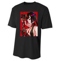 Anime Girl Samurai Waifu Japanese Aesthetic Otaku Weeb Performance Sprint T-Shirt