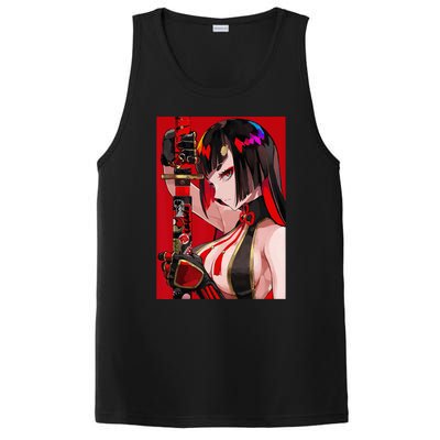 Anime Girl Samurai Waifu Japanese Aesthetic Otaku Weeb PosiCharge Competitor Tank