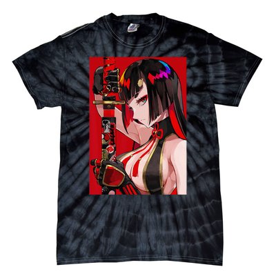 Anime Girl Samurai Waifu Japanese Aesthetic Otaku Weeb Tie-Dye T-Shirt