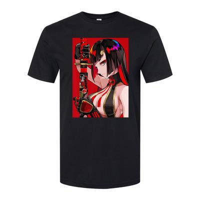 Anime Girl Samurai Waifu Japanese Aesthetic Otaku Weeb Softstyle CVC T-Shirt