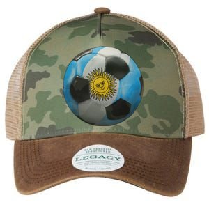 Argentina Glow Soccer Ball Logo Legacy Tie Dye Trucker Hat