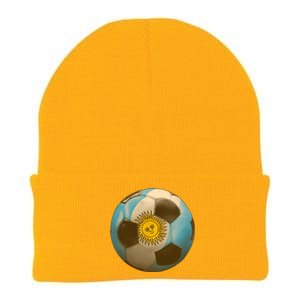 Argentina Glow Soccer Ball Logo Knit Cap Winter Beanie