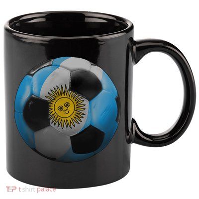 Argentina Glow Soccer Ball Logo 11oz C Handle Ceramic Mug