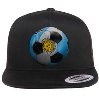 Argentina Glow Soccer Ball Logo Flatbill Hat