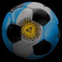 Argentina Glow Soccer Ball Logo Flatbill Hat