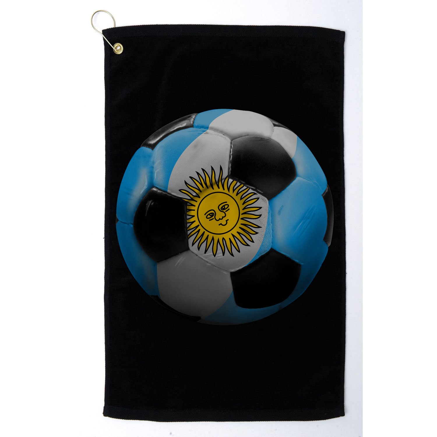 Argentina Glow Soccer Ball Logo Golf Towel