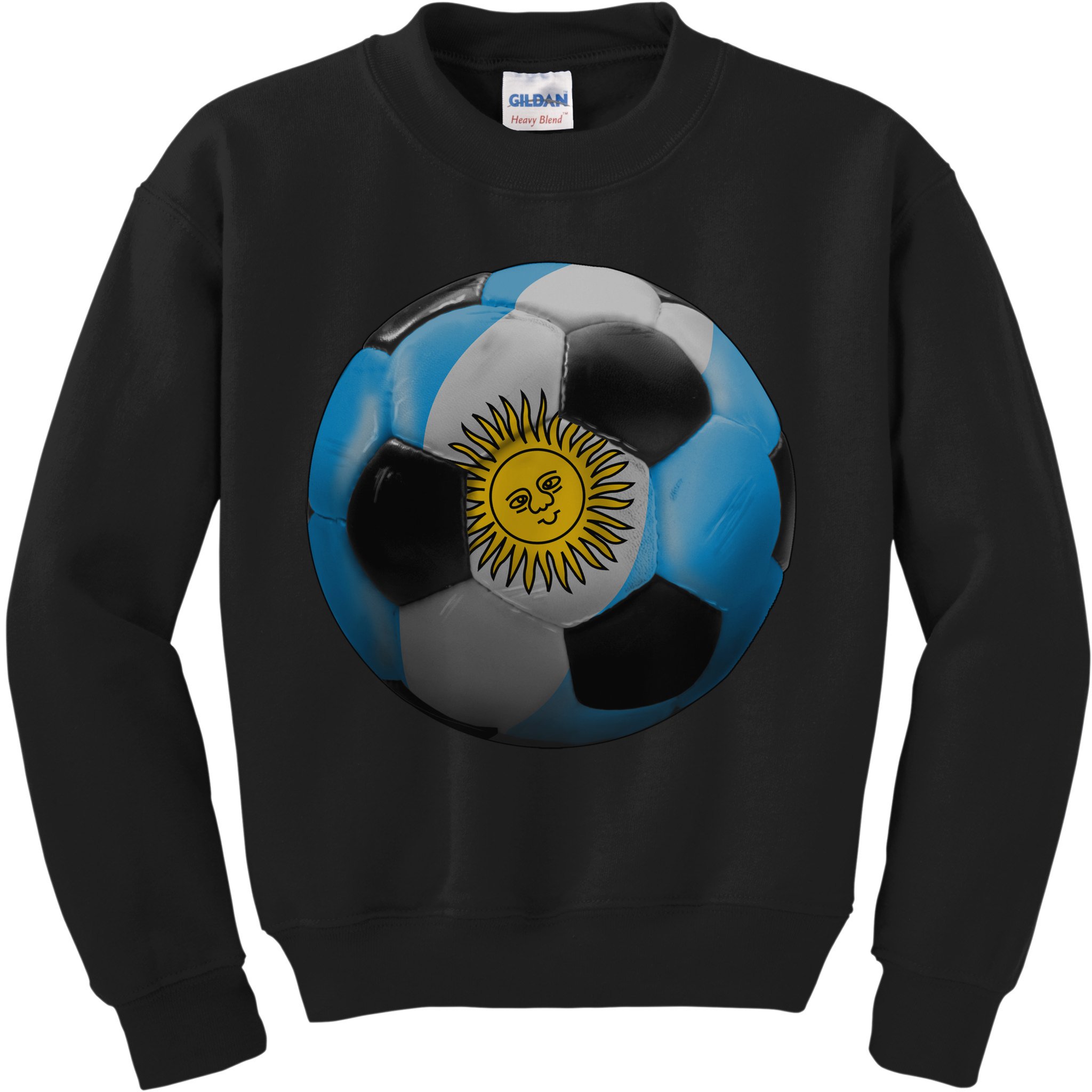 Argentina Glow Soccer Ball Logo Kids Sweatshirt