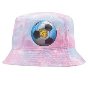 Argentina Glow Soccer Ball Logo Tie-Dyed Bucket Hat