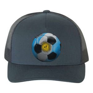 Argentina Glow Soccer Ball Logo Yupoong Adult 5-Panel Trucker Hat