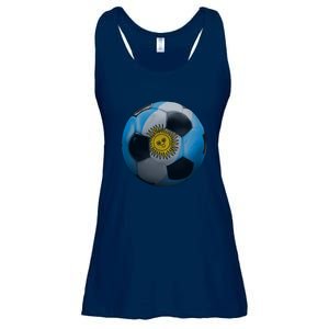 Argentina Glow Soccer Ball Logo Ladies Essential Flowy Tank