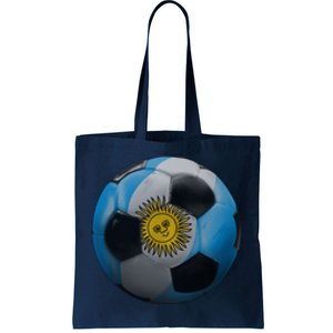 Argentina Glow Soccer Ball Logo Tote Bag