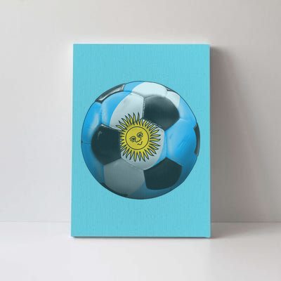 Argentina Glow Soccer Ball Logo Canvas