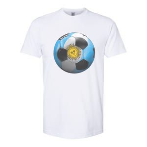 Argentina Glow Soccer Ball Logo Softstyle CVC T-Shirt