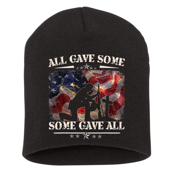 All Gave Some Some Gave All Veteran & Memorial's Day Short Acrylic Beanie