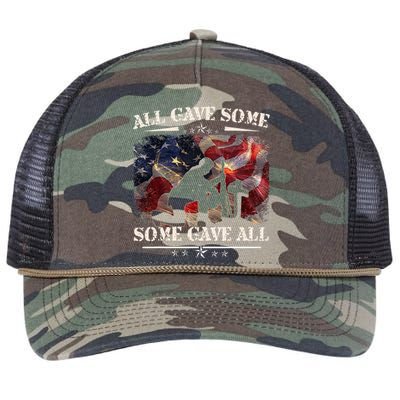 All Gave Some Some Gave All Veteran & Memorial's Day Retro Rope Trucker Hat Cap