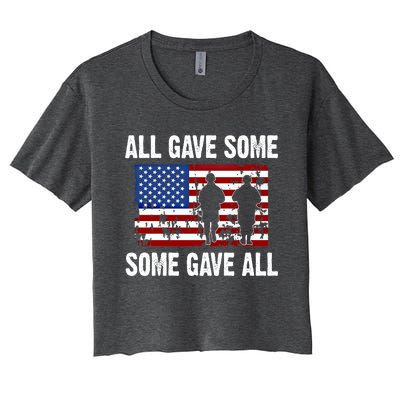 All Gave Some Gave All Thank You Veterans Gift Women's Crop Top Tee