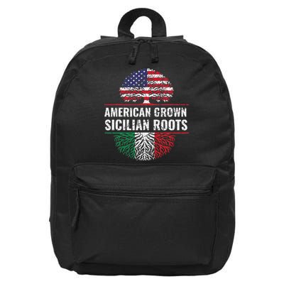 American Grown Sicilian Roots Gift 16 in Basic Backpack