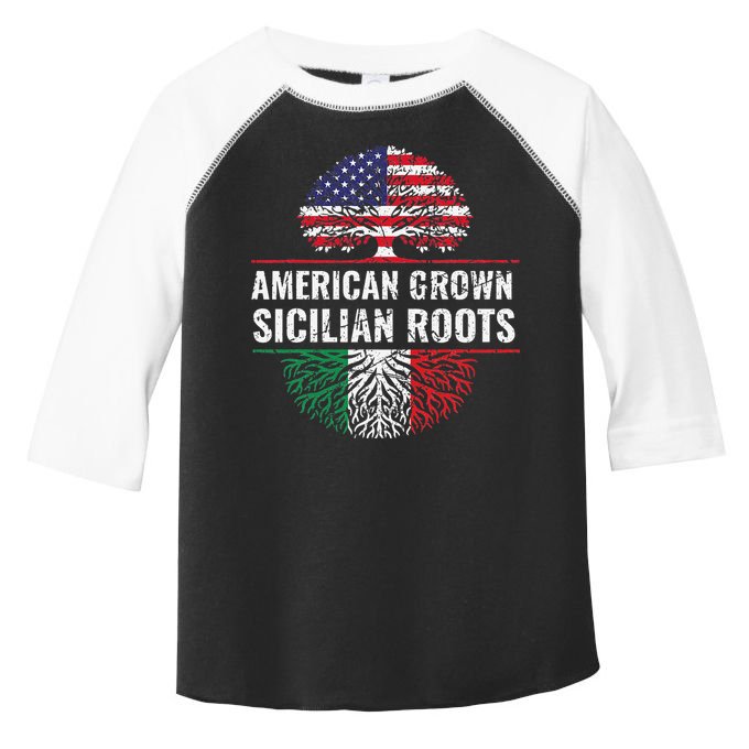 American Grown Sicilian Roots Gift Toddler Fine Jersey T-Shirt