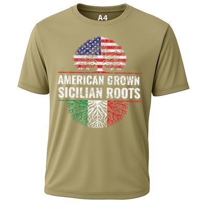 American Grown Sicilian Roots Gift Cooling Performance Crew T-Shirt