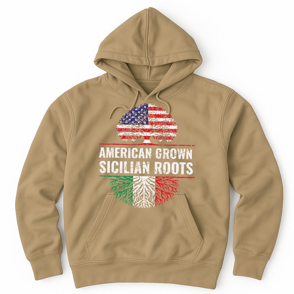 American Grown Sicilian Roots Gift Hoodie