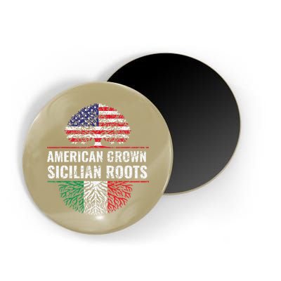 American Grown Sicilian Roots Gift Magnet