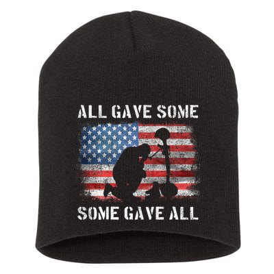 All Gave Some Some Gave All I Veteran & MemorialS Day Short Acrylic Beanie