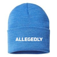 Allegedly Gift Sarcastic Saying Quote Lawyer Legal Cute Gift Sustainable Knit Beanie