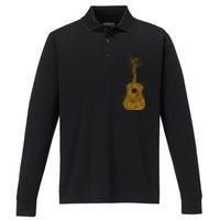 Acoustic Guitar Tree of Life Guitar Player Nature Guitarist Performance Long Sleeve Polo