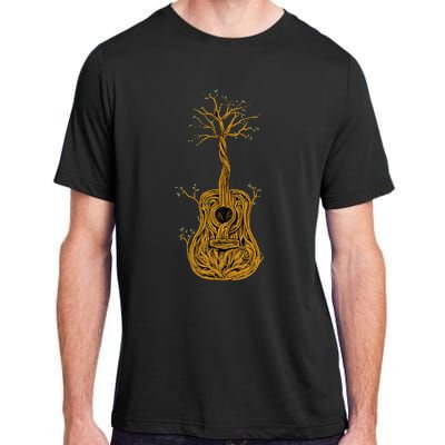 Acoustic Guitar Tree of Life Guitar Player Nature Guitarist Adult ChromaSoft Performance T-Shirt