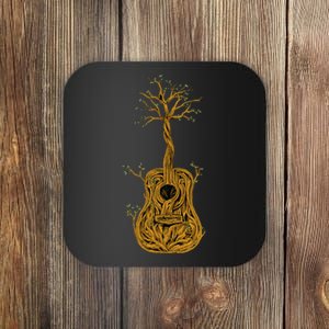 Acoustic Guitar Tree of Life Guitar Player Nature Guitarist Coaster